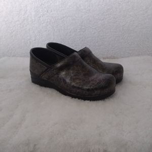 Dansko black holographic clog nurses shoes size 38